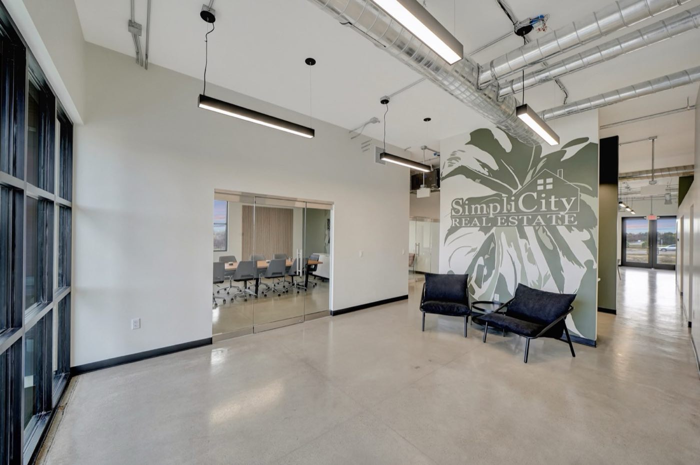 Inside the SimpliCity Real Estate office in Lincoln, Nebraska